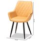 Baxton Studio Astrid Arm Chair in Black (Set of 4), , large