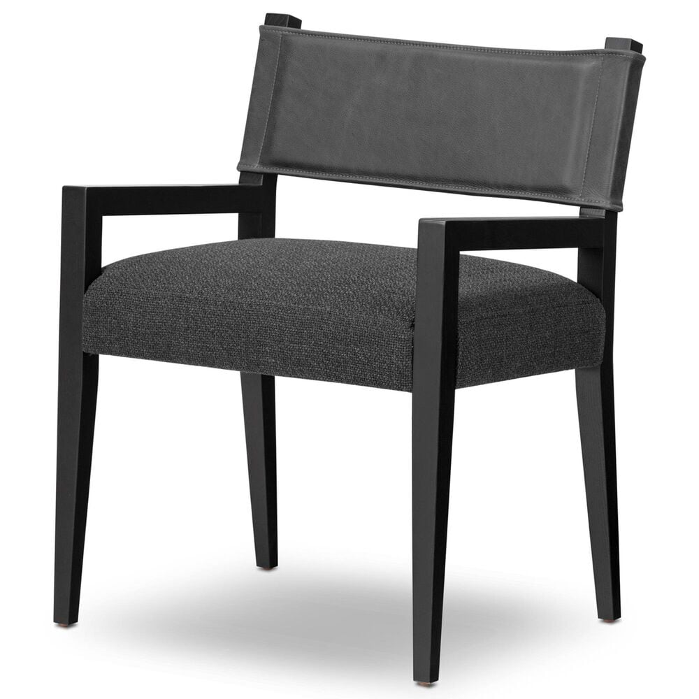 Four Hands Ferris Dining Arm Chair in Black Ash, , large