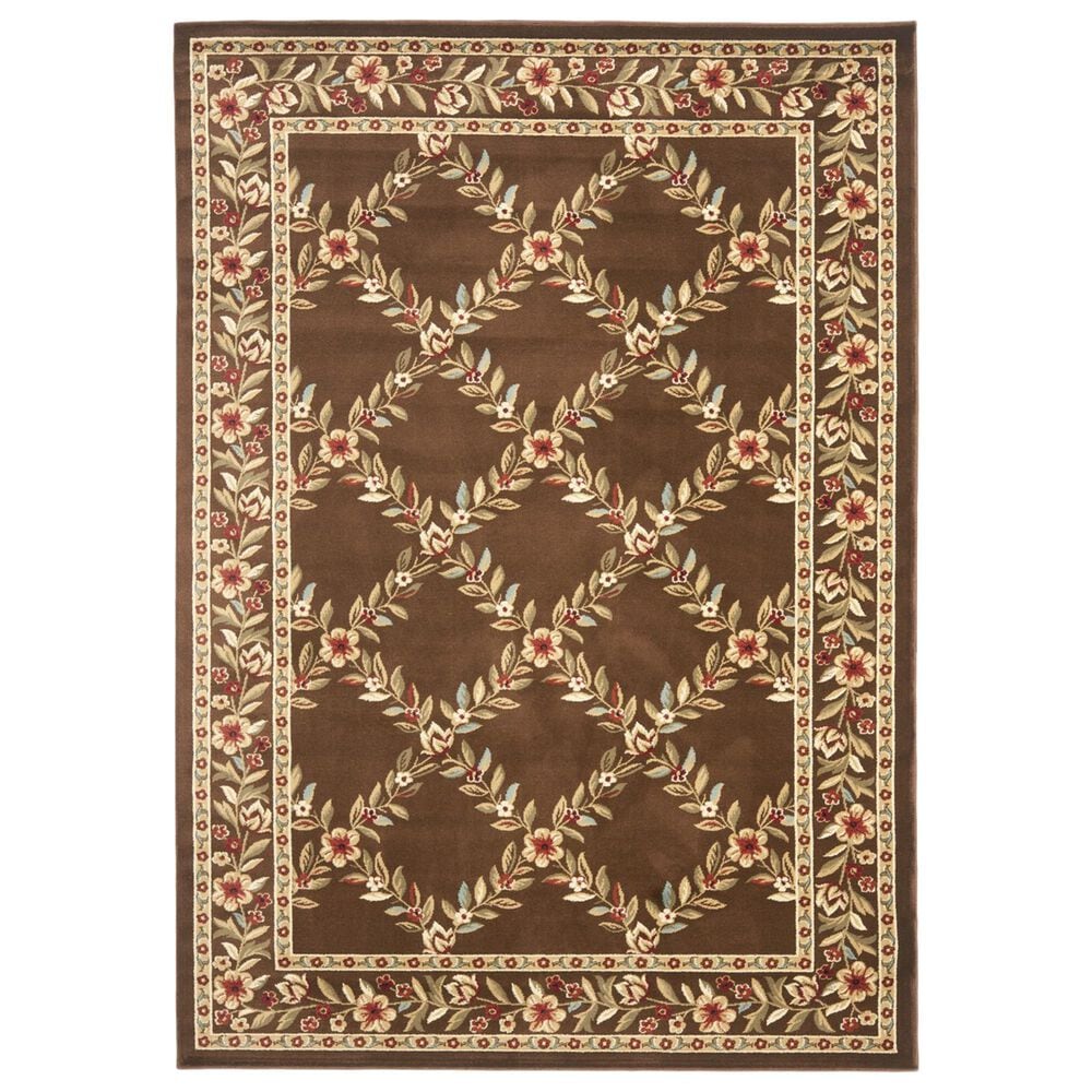 Safavieh Lyndhurst LNH557 5"3" x 7"6" Brown Area Rug, , large