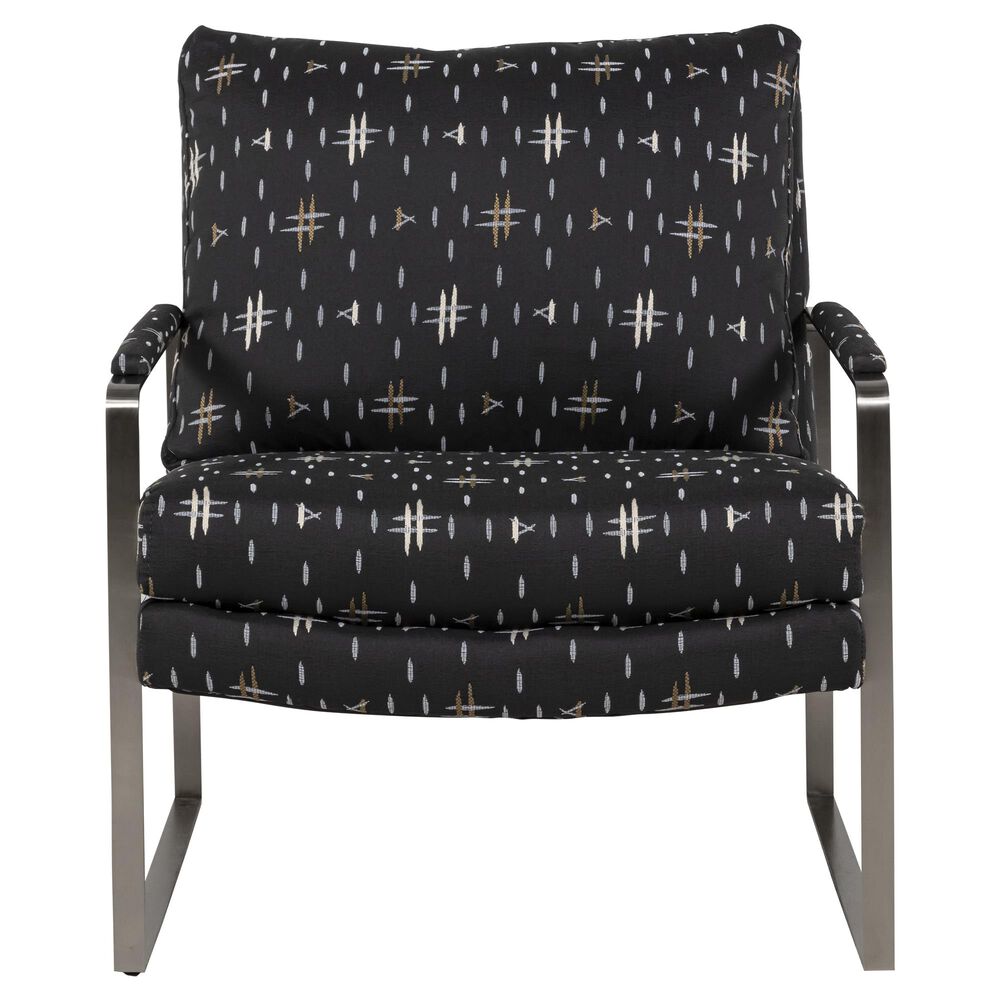 Fulton Home Alexander Metal Accent Chair in Tic Tac Charcoal, , large
