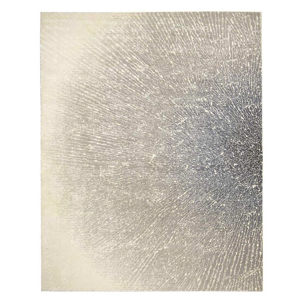 Nourison Twilight TWI12 5"6" x 8" Ivory Grey Area Rug, , large