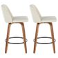 Lumisource Tintori Counter Stool in Cream, Walnut and Black (Set of 2), , large