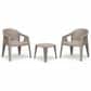 Zentro Living 3-Piece Bistro Set in Taupe, , large