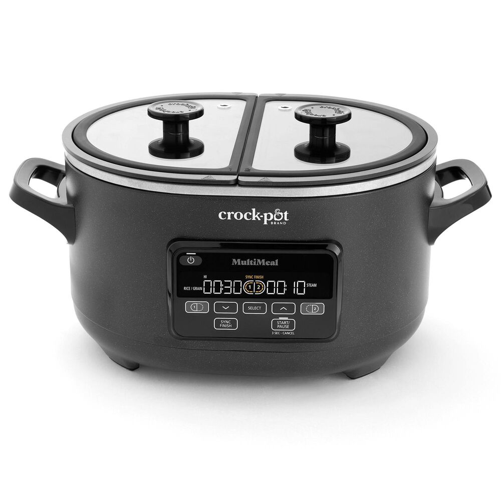 Crock-Pot 7.4-Quart MultiMeal Multicooker and Programmable Slow Cooker in Speckled Black, , large