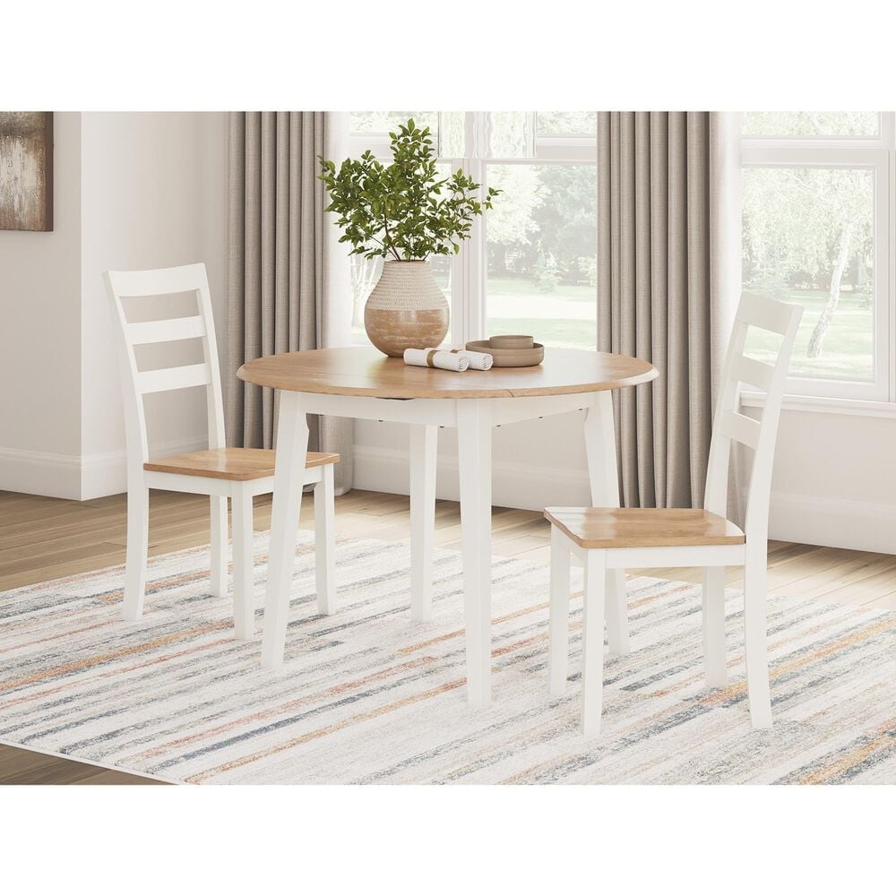 Ashley Gesthaven Side Chair in Natural and White, , large