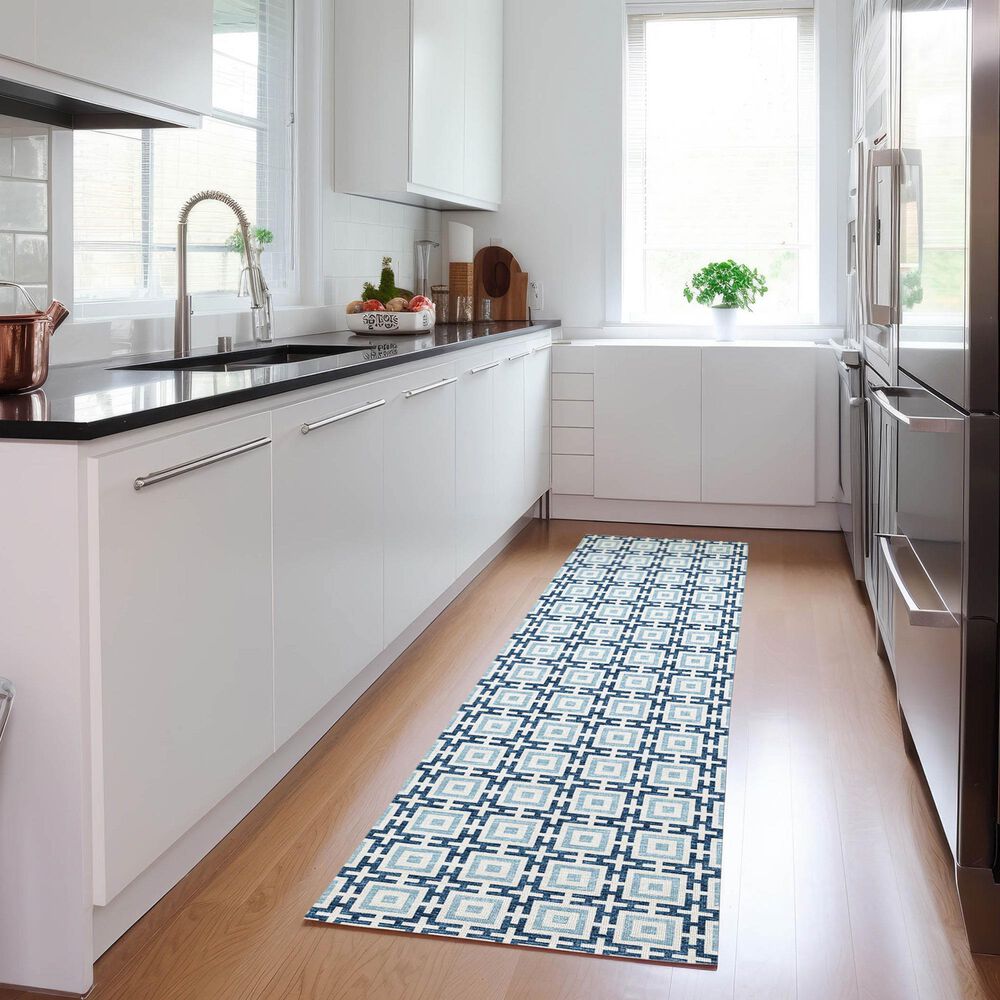 Dalyn Rug Company Marlo 2&#39;3&quot; x 10&#39; Navy Indoor/Outdoor Runner, , large