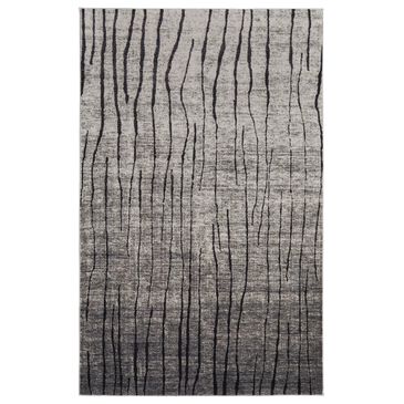 Feizy Kano 39LIF 8"9" Round Ivory and Charcoal Area Rug, , large