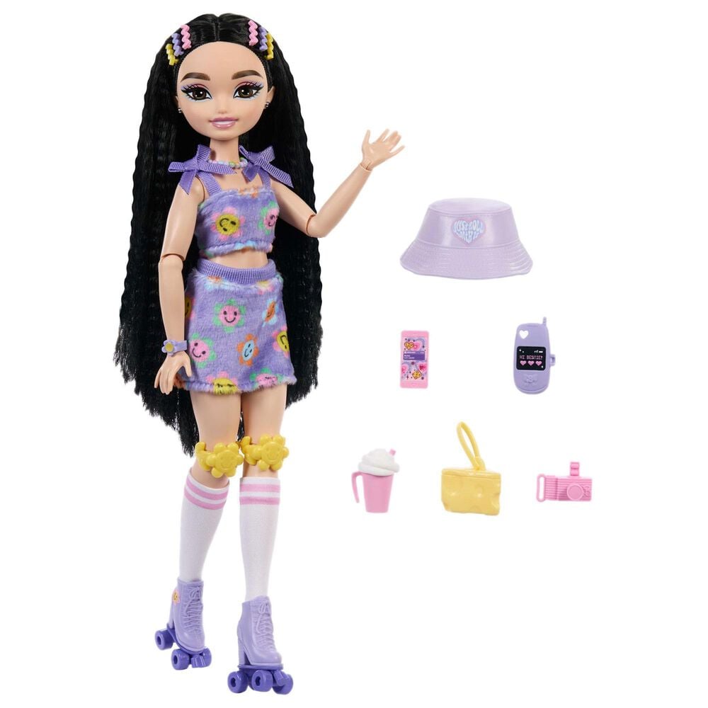Barbie Renee Skater Doll with Accessories in Purple, White, Pink and Black, , large