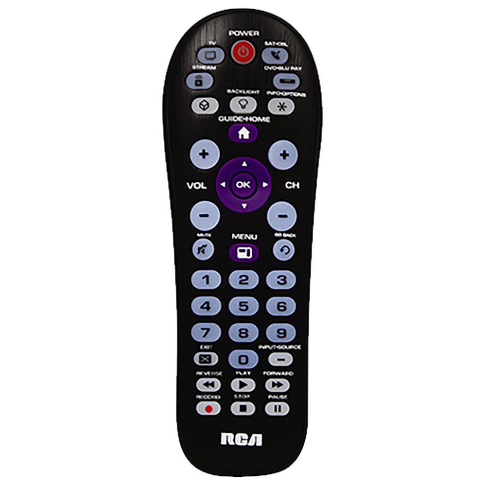 RCA Universal 4-Device Streaming Player Compatible Remote in Black, , large