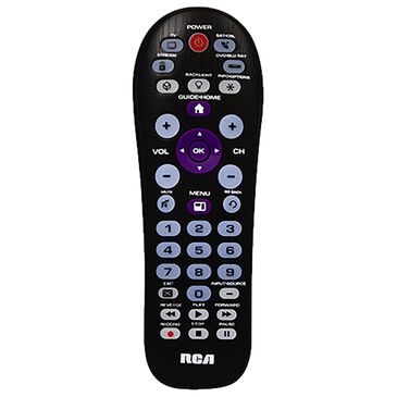RCA Universal 4-Device Streaming Player Compatible Remote in Black, , large