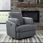 Ashley Alainmont Next-Gen Nuvella Power Swivel Recliner in Salt and Pepper, , large