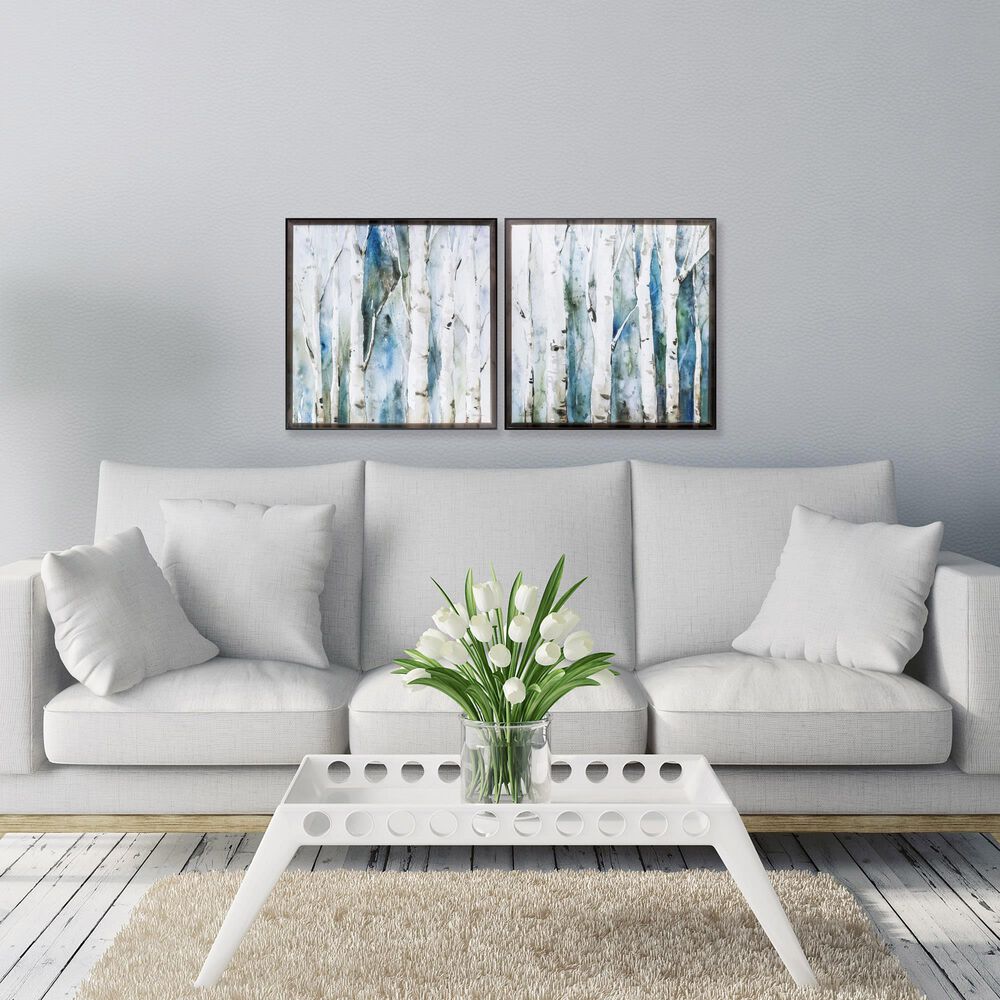 Propac &quot;River Birch&quot; Wall Art in Teal &#40;Set of 2&#41;, , large