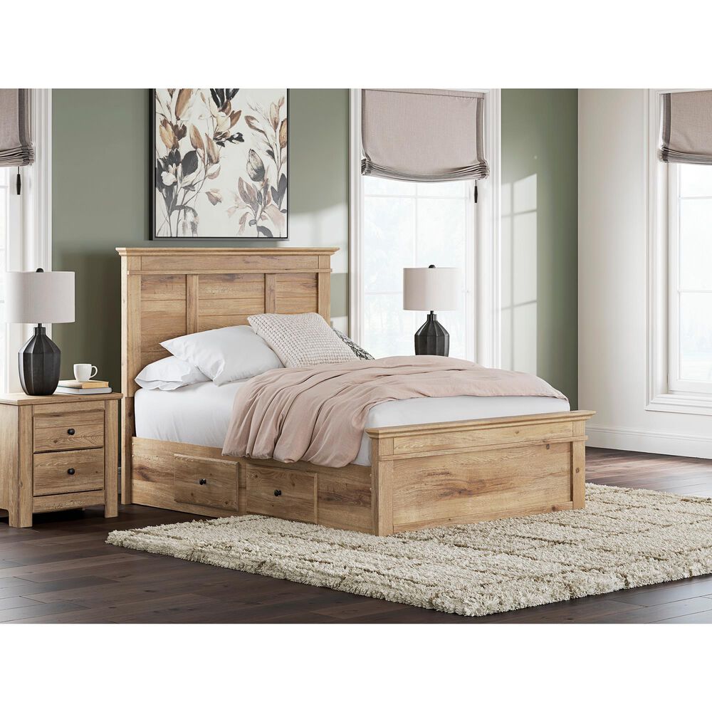 Ashley Makidern Full Storage Bed with Four Drawers in Tan, , large