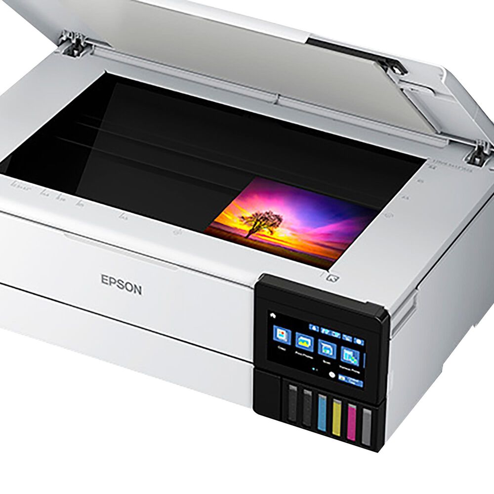 Epson EcoTank Photo ET-8550 All-in-One Wide-Format Supertank Printer in White, , large