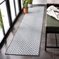 Safavieh Bermuda 2" x 8" Blue and Creme Indoor/Outdoor Area Performance Rug, , large