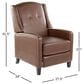 Lumisource Stanley Manual Recliner in Brown, , large