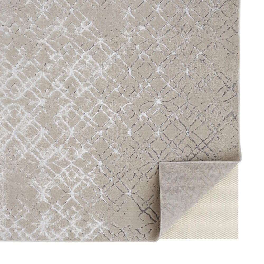 Feizy Micah Beige and Silver 3&#39;11&quot; x 6&#39; Area Rug, , large