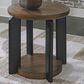 Ashley Kraeburn Round End Table in Brown and Black, , large
