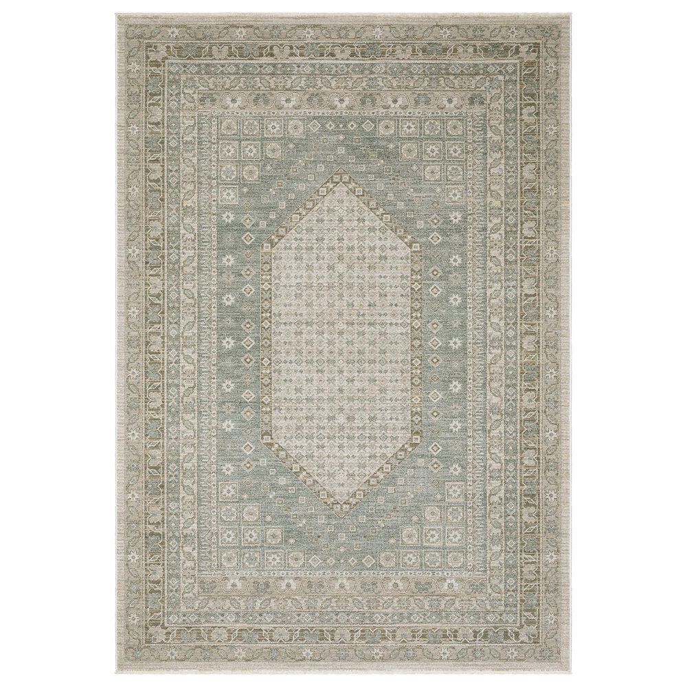 Oriental Weavers Keaton KEA08 Beige and Green 3"3" x 5" Area Rug, , large