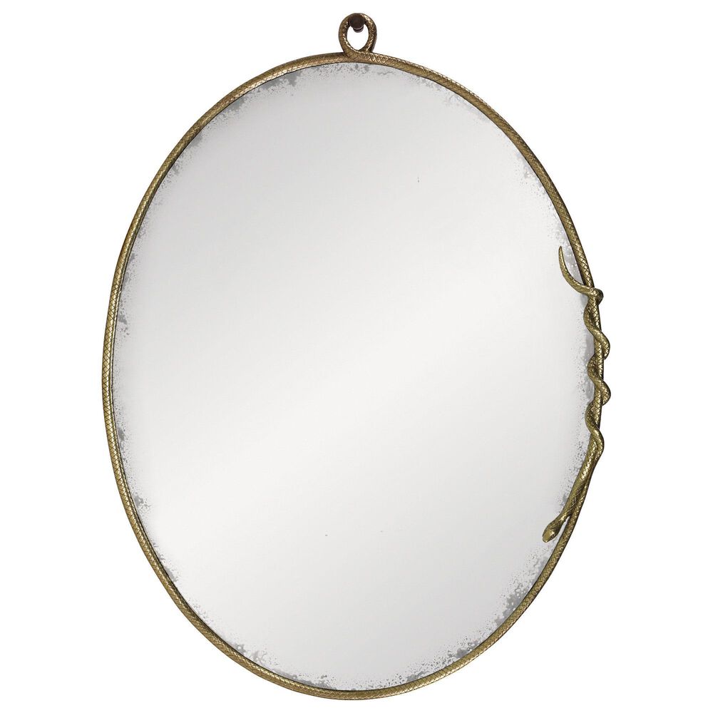 Century Eve Mirror in Antique Brass, , large
