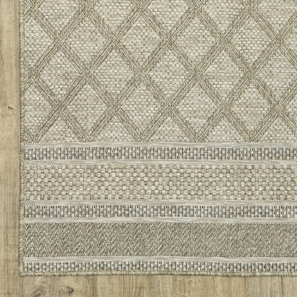 Oriental Weavers Tortuga TR10A 7&#39;10&quot; x 10&#39; Beige and Black Area Rug, , large