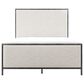 Furniture of America Lalia Queen Upholstered Panel Bed with Padded Headboard in Matte Grey, , large