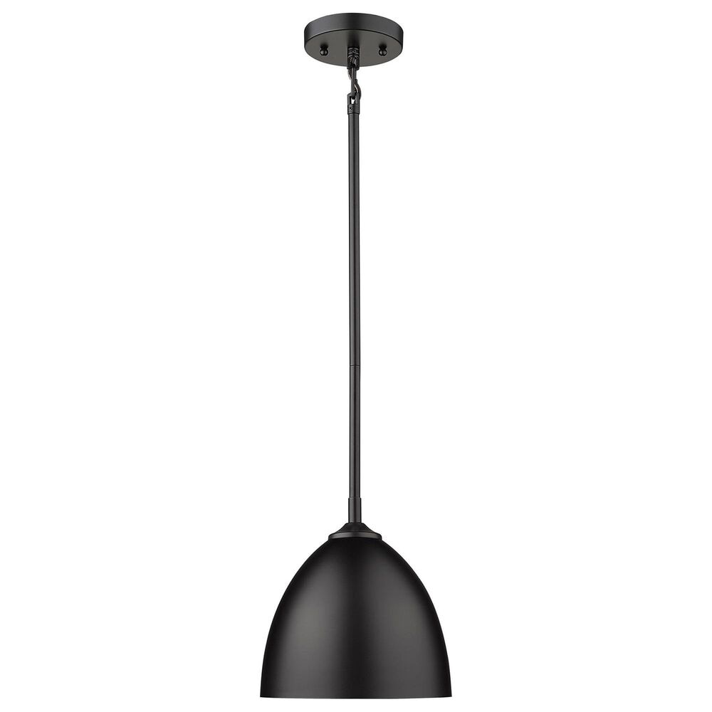 Golden Lighting Zoey 1-Light Small Pendant in Matte Black, , large