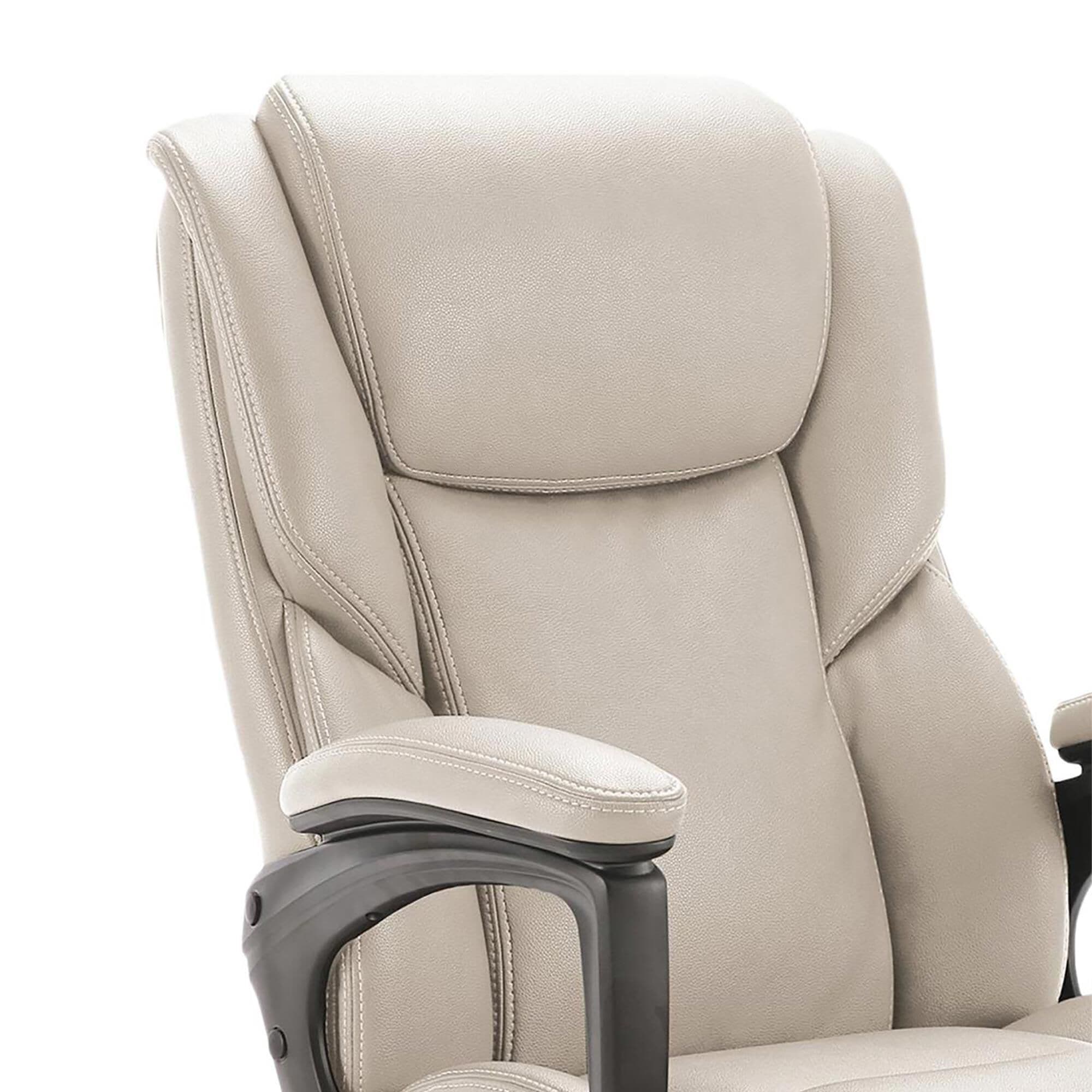 Ivory leather desk chair cheap