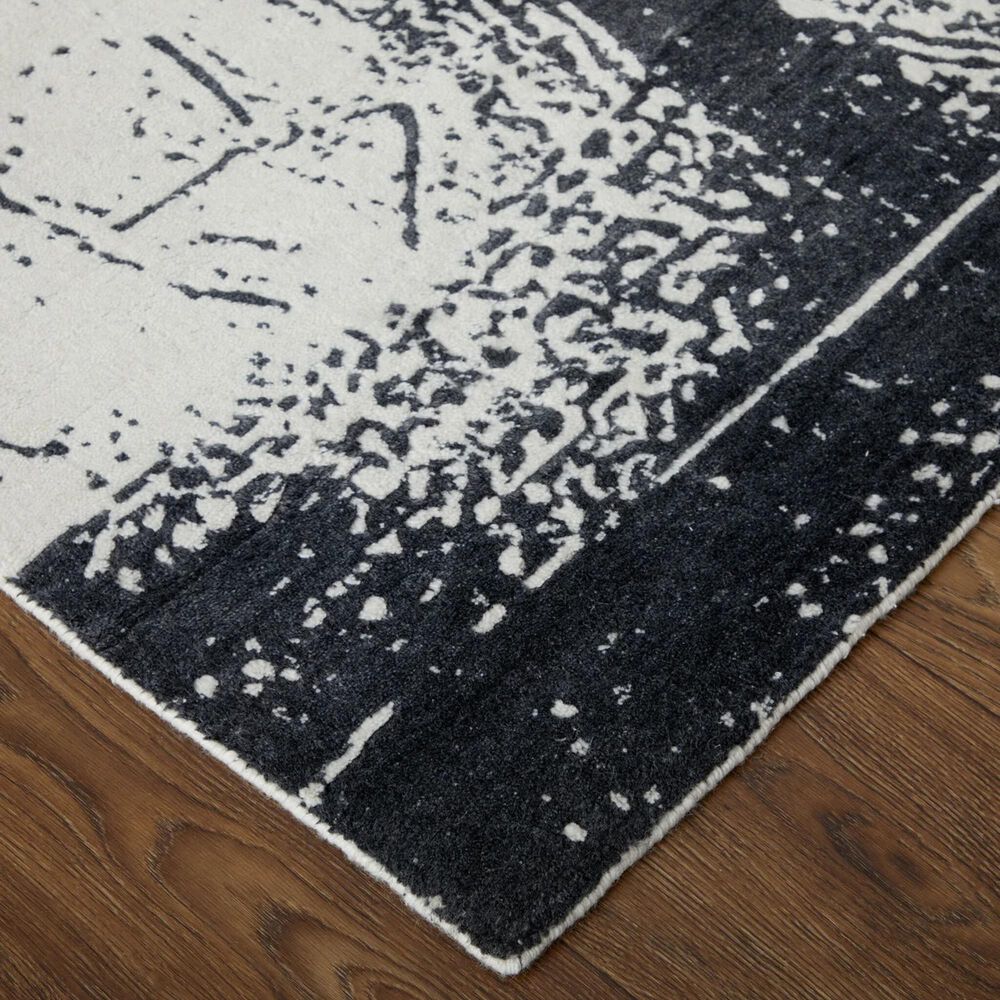 Feizy Coda 8927F 3&#39;6&quot; x 5&#39;6&quot; Black and White Area Rug, , large