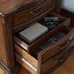 Ashley Lavinton 3-Drawer Nightstand in Cherry Brown, , large