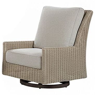 Slate and Company Bradenton Outdoor Swivel Lounge in Abigail Linen, , large
