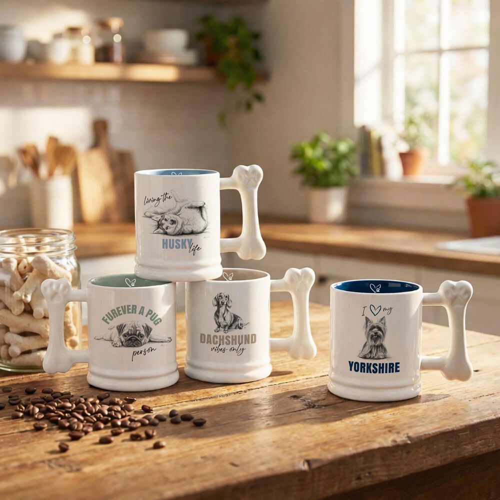 Pavilion 20 Oz Pug Person Mug in White, , large
