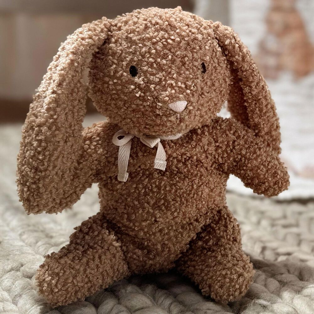 Lambs &amp; Ivy Signature Bunny Hop Honey Rabbit Plush Toy in Taupe, , large