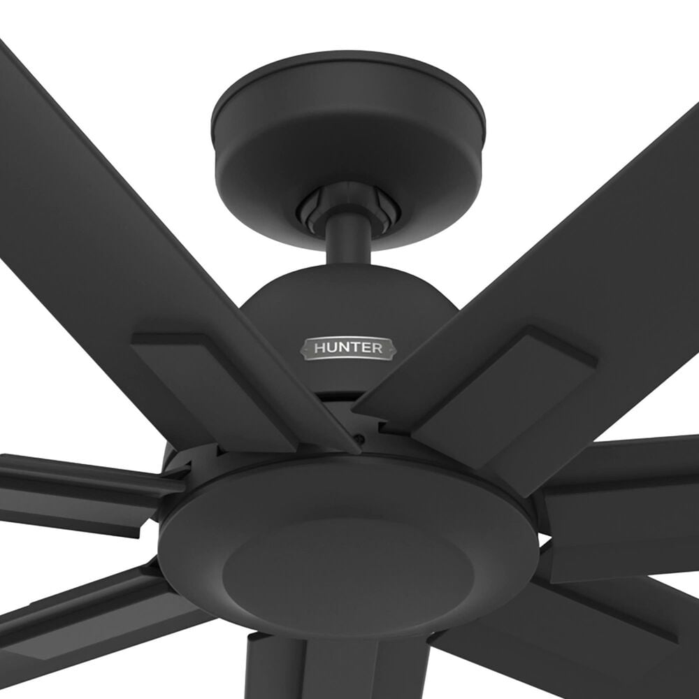 Hunter Downtown 60&quot; Outdoor Ceiling Fan in Matte Black, , large