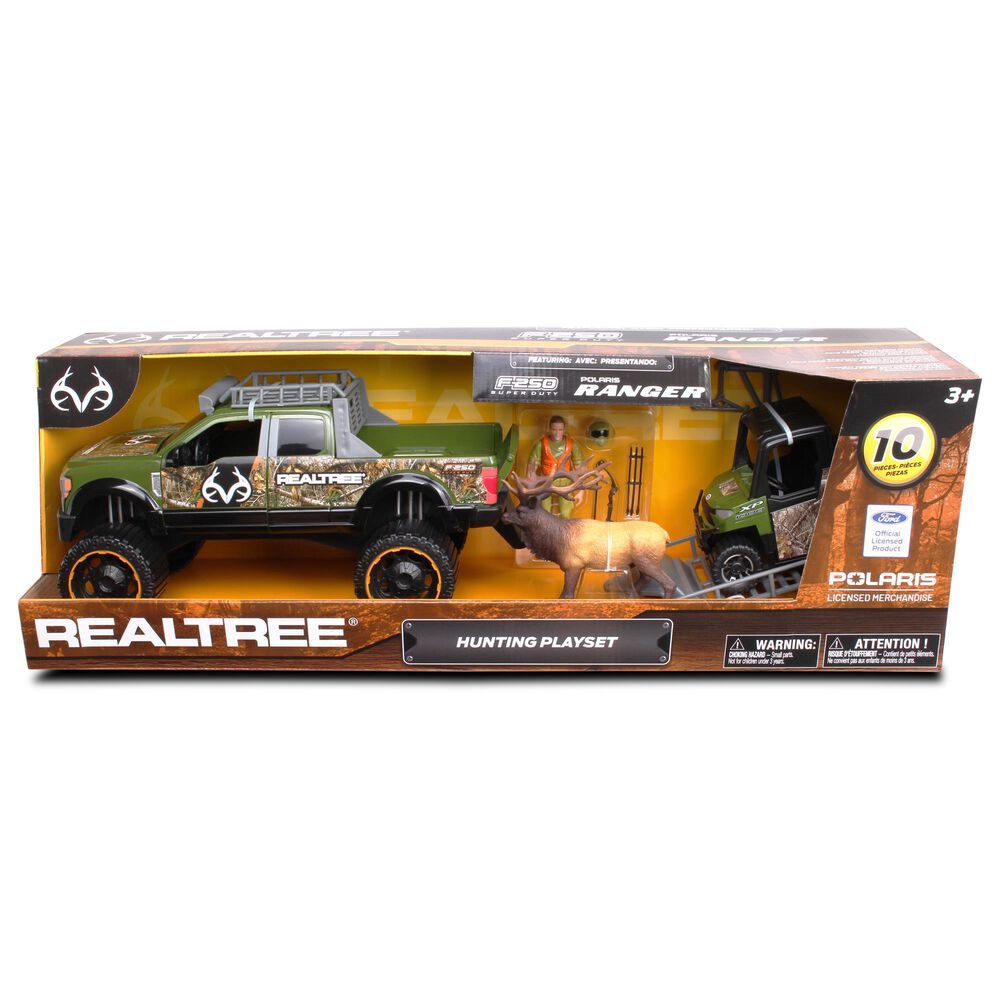 Realtree 10-Piece Playset with Ford F-250 Super Duty and Polaris Ranger, , large