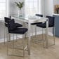 Lumisource Fuji High Back Counter Stool with Black Velvet Cushion in Stainless Steel (Set of 2), , large
