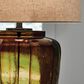 Ashley Bainmore Table Lamp in Deep Amber and Black, , large