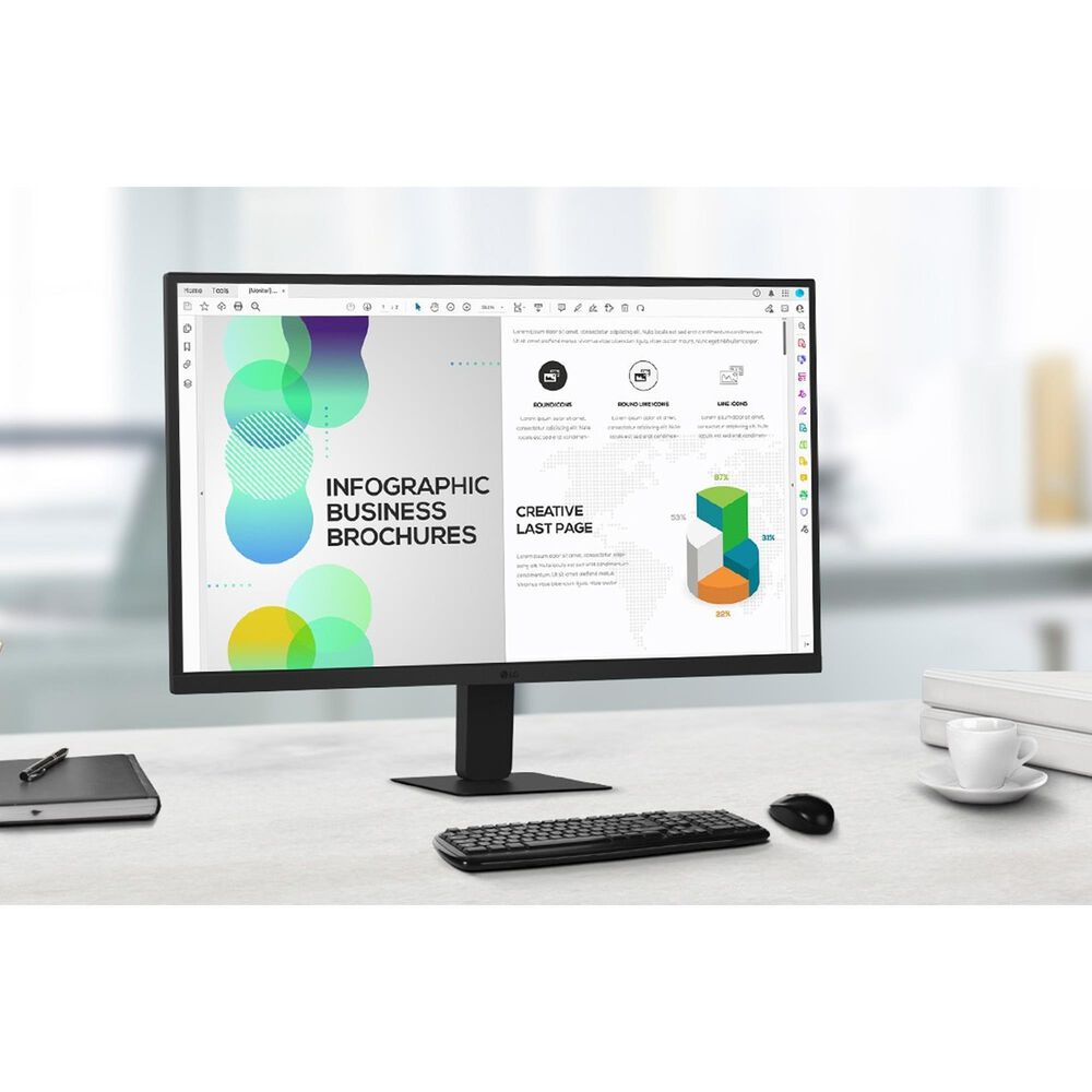 LG 27&quot; QHD IPS HDR10 Monitor with USB-C in Black, , large