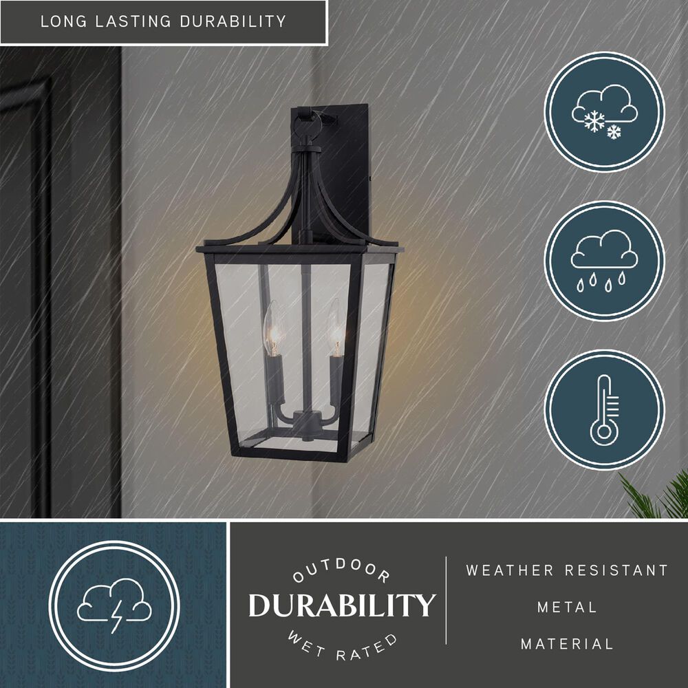 Vaxcel Cottage Grove 2-Light Outdoor Wall Sconce in Matte Black, , large