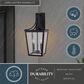 Vaxcel Cottage Grove 2-Light Outdoor Wall Sconce in Matte Black, , large