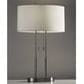 Adesso Duet Table Lamp in Brushed Steel, , large