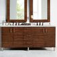 James Martin Vanities Metropolitan 72" Double Bathroom Vanity in American Walnut with 3 cm Eternal Jasmine Pearl Quartz Top and Rectangular Sinks, , large