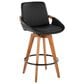 Lumisource Cosmo Swivel Counter Stool in Walnut and Black, , large