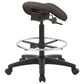 OSP Home Backless Drafting Chair with Foot Ring in Dillon Graphite, , large