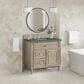 James Martin Vanities Lorelai 36" Single Vanity in Whitewashed Oak with 3 cm Parisien Bleu Quartz Top, , large