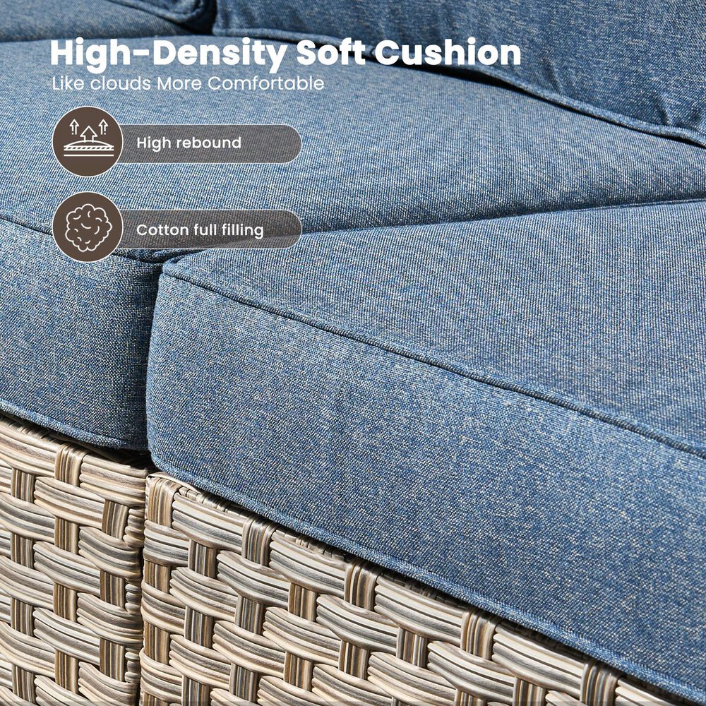 HOMLUX 5-Piece Outdoor Furniture Set in Denim Blue, , large