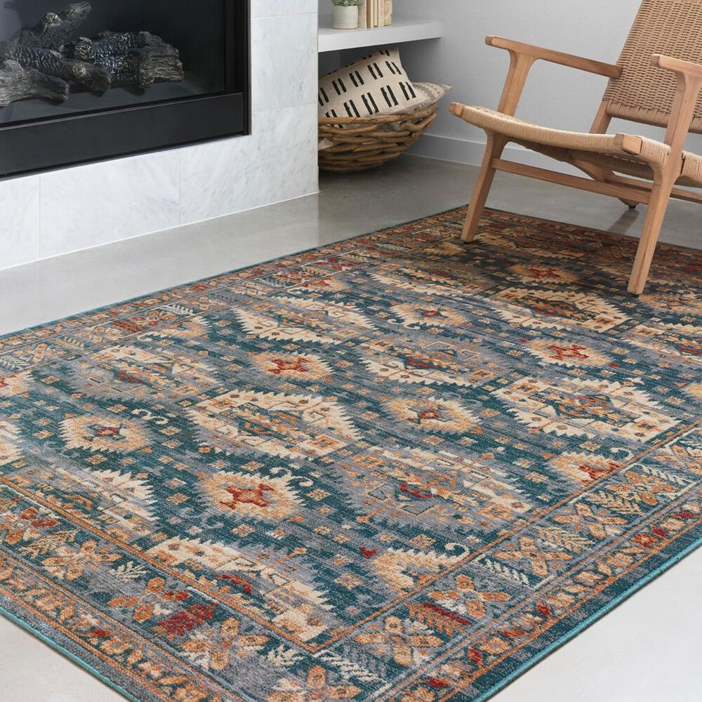 Loloi II Isadora ISA-06 5&#39; x 7&#39;3&quot; Lagoon Area Rug, , large