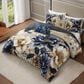 Bebejan English Manor 5-Piece Queen Reversible Comforter Set in Steel Blue, Soft Beige and Creamy Ivory, , large