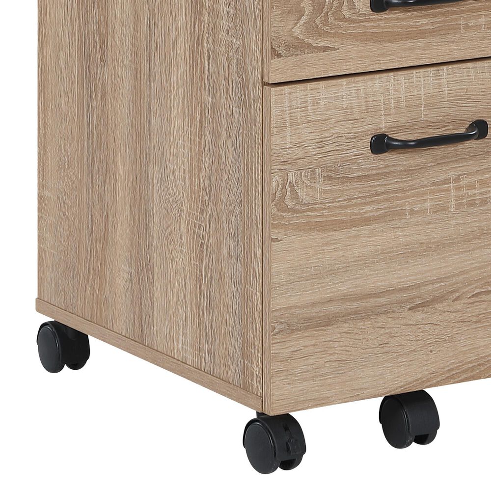 Valor Living Ace 3-Drawer Mobile File in River Oak, , large