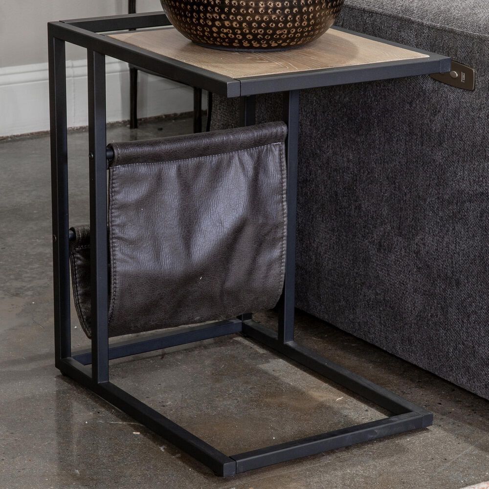 Signature Design by Ashley Freslowe Chairside End Table in Light Brown and Black, , large